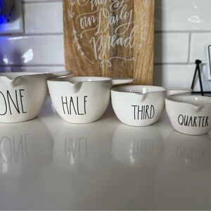 Rae Dunn White Ceramic Measuring Cups
